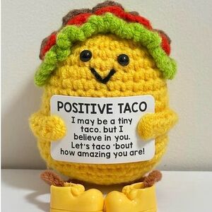Crochet Positive Taco Decor Funny Inspirational Gift